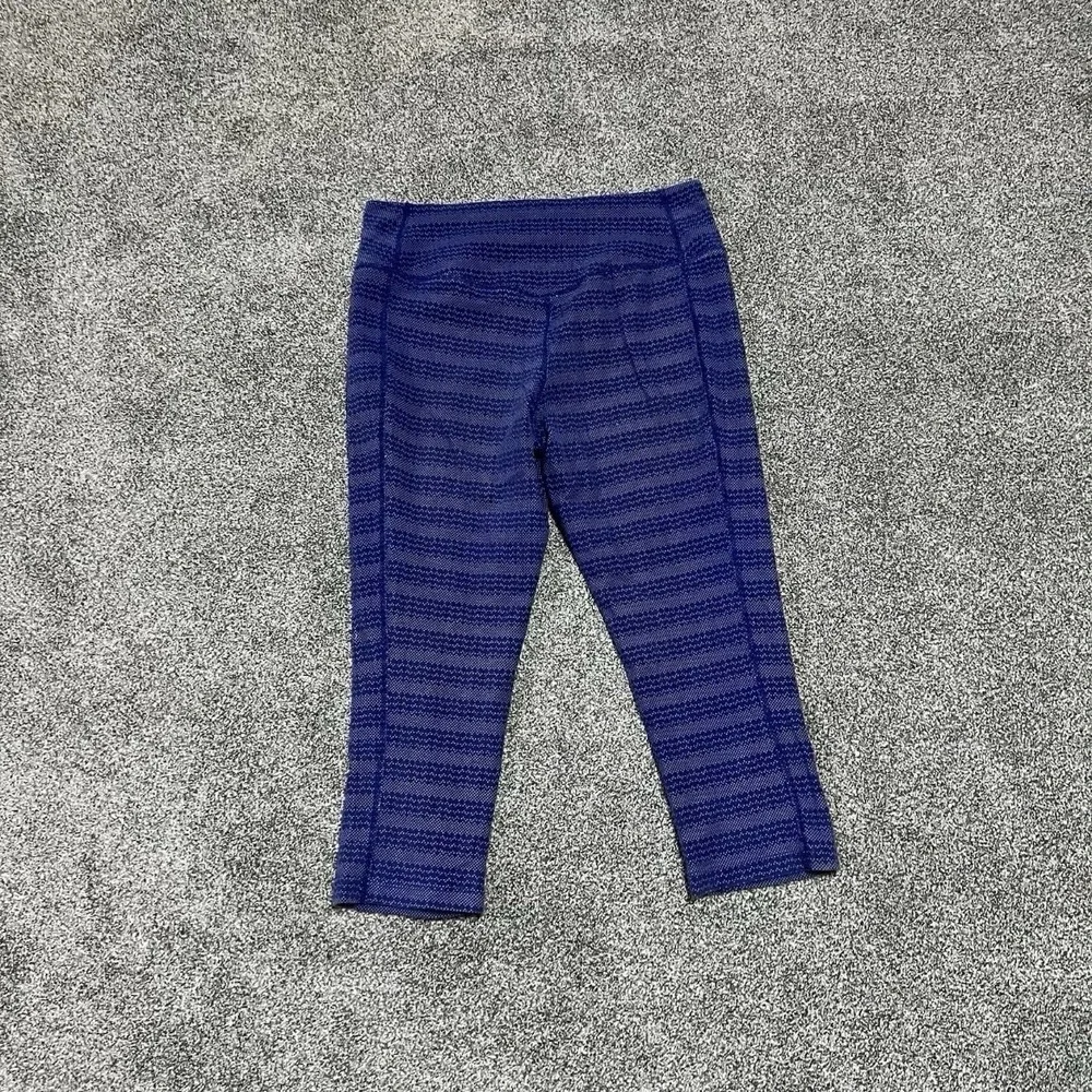 Nike Dri Fit Leggings Womens Medium Purple Pattern Athletic Workout Pants